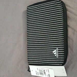 Adidas Black and White Striped Golf Utility Kit